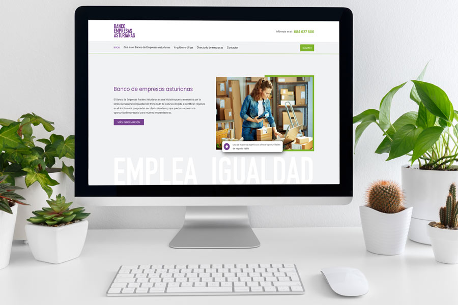 Web para el Banco de Empresas Asturianas del Principado de Asturias